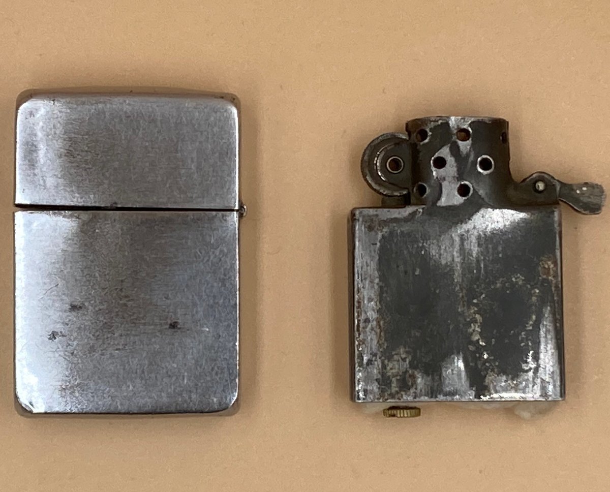 スチール製クロムメッキ】 1940~1941年 ラウンドコーナー ジッポー