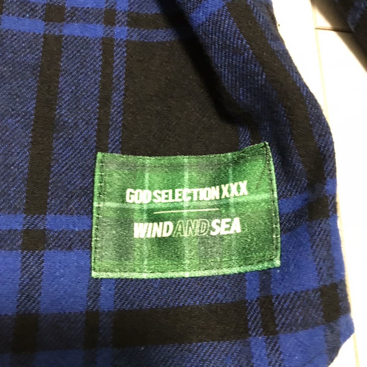 21aw ウィンダンシー ゴッドセレクション ネルシャツ ブルー L あなた