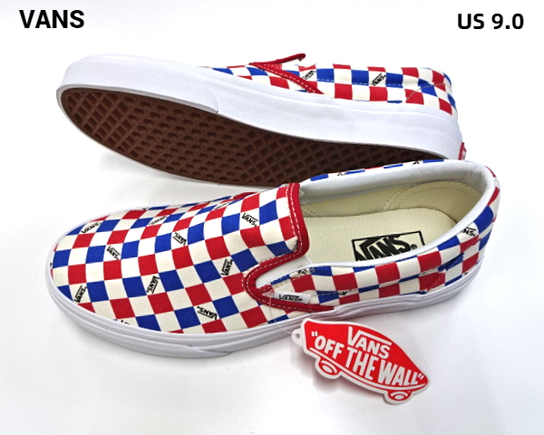 ラッピング無料】 US9.0(27cm) 新品【VANS チェック】 BMX スリッポン