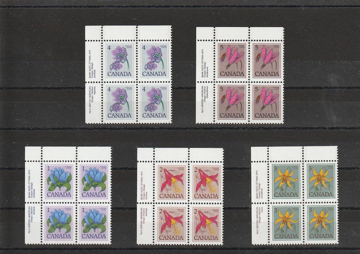 海外切手　使用済み　外国切手　ポーランド　花関連　大型1種　他3種