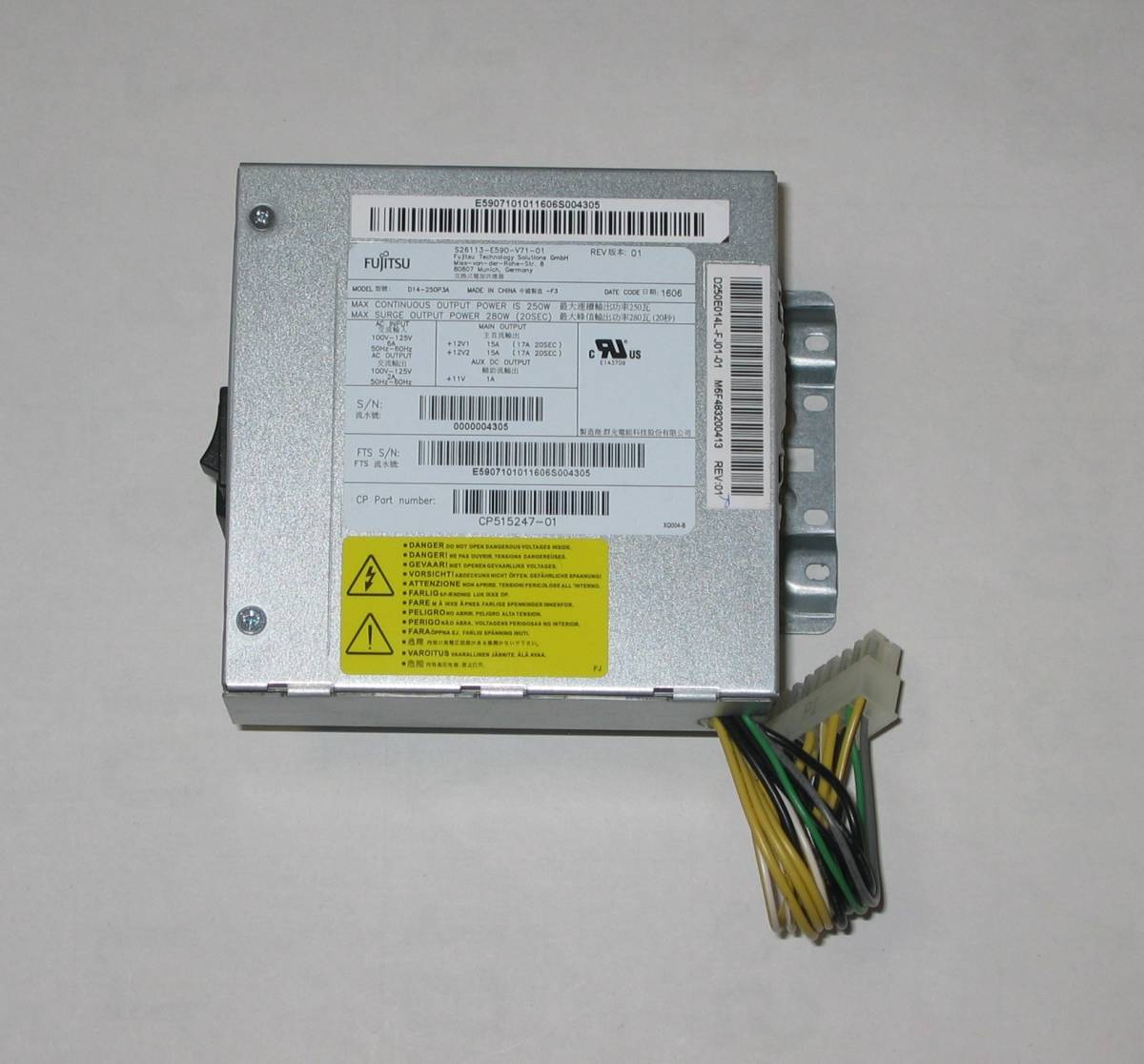 * Fujitsu ESPRIMO D556/D586/D587/WD2 for [DPS-250AB-99 B]250W/ATX 16pin normal operation goods!* postage 520 jpy 