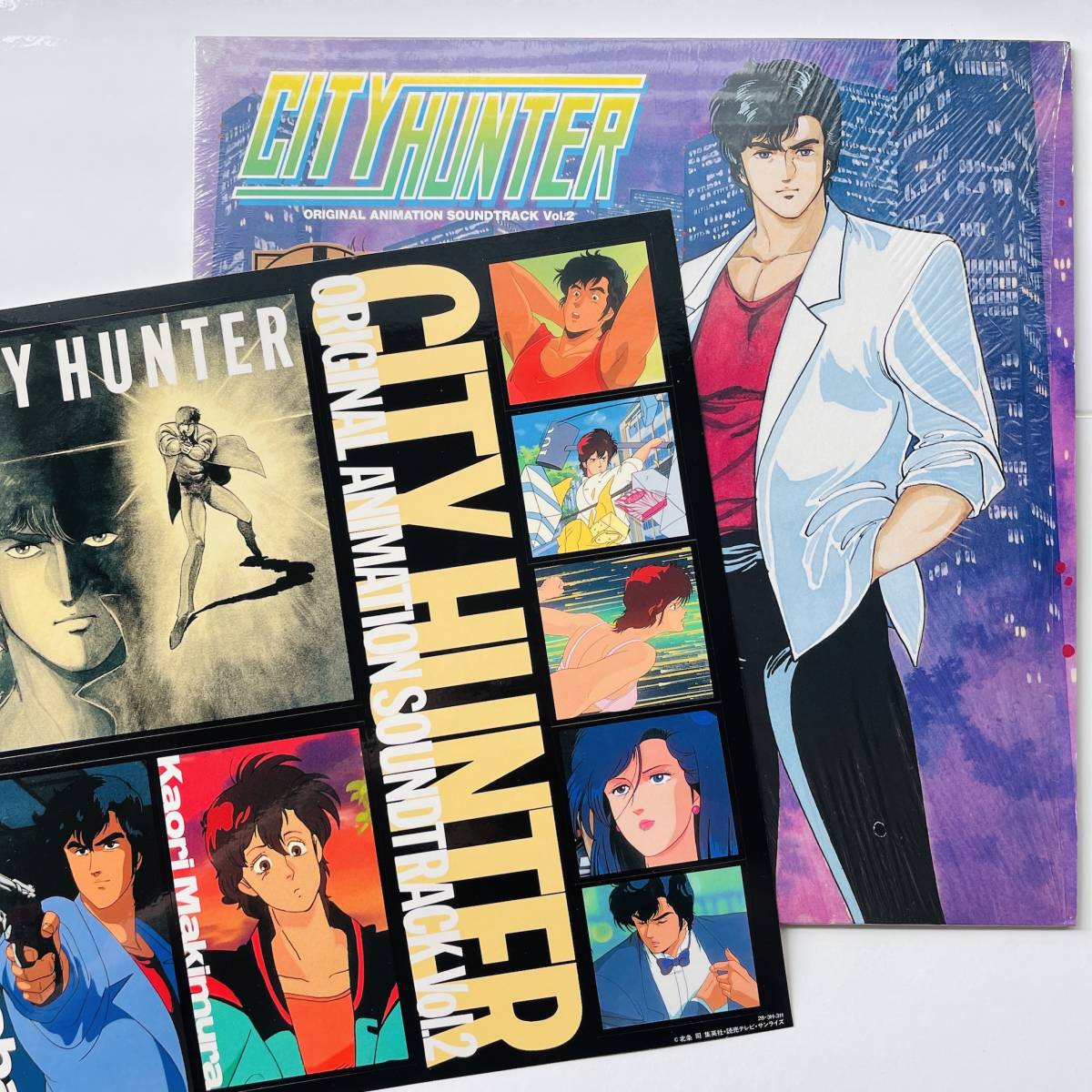 希少美品ステッカー付美盤レコード CITY HUNTER オリジナル・アニメーション・サウンドトラック Vol.2 シティーハンター 小比類巻かほる