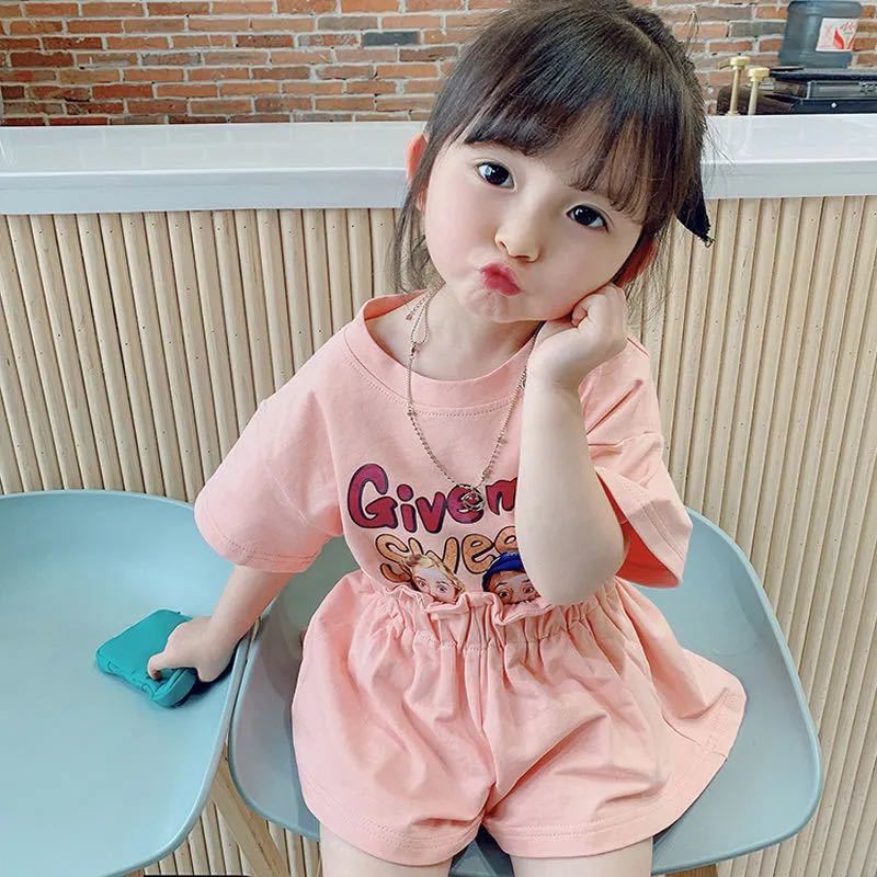 子供服 小花柄 セットアップ キュロット 90 女の子 ピンク - 通販