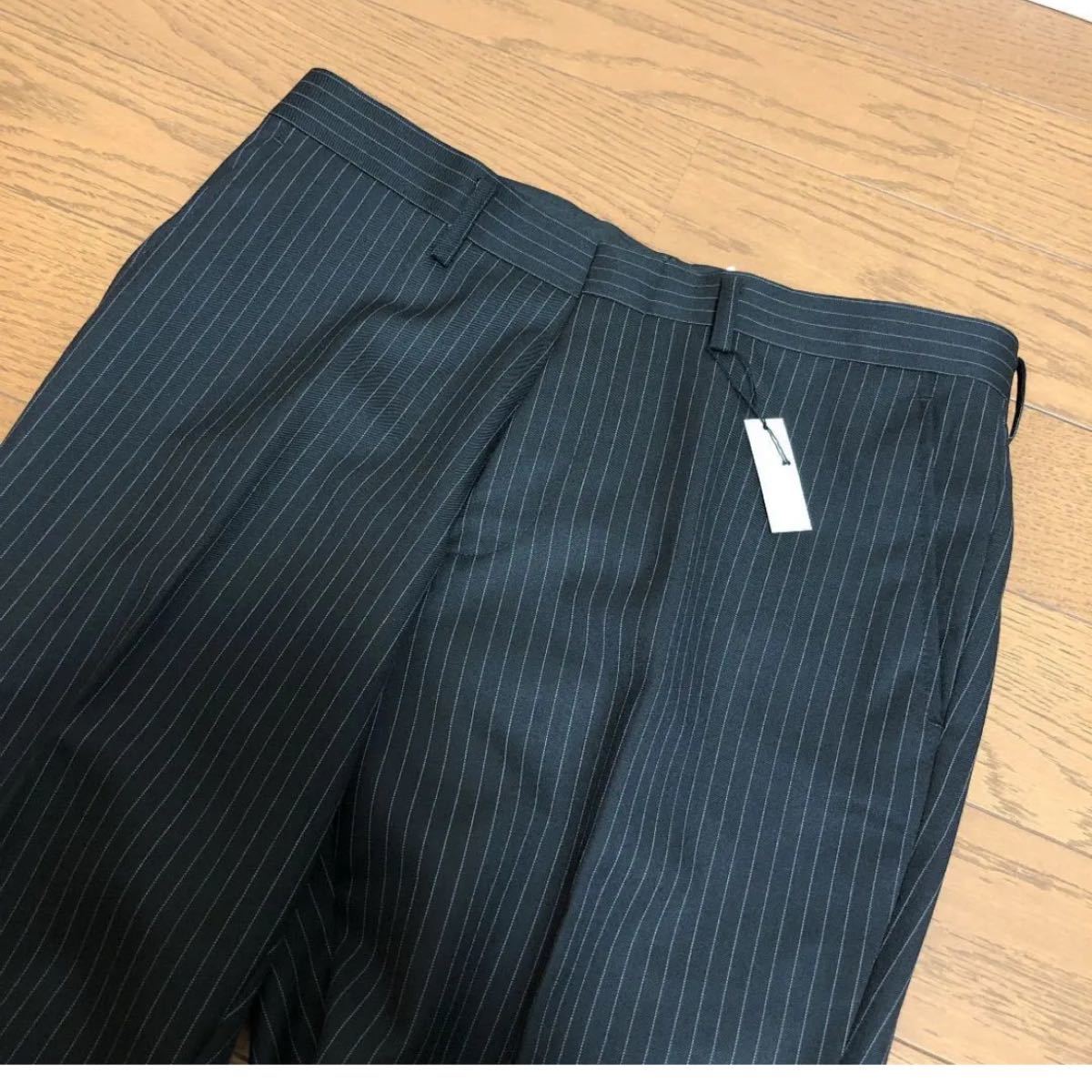 新品未使用】メンズ 年中 スーツ YA6 ブラック 黒 ストライプ 新品未使用】メンズ 年中 スーツ YA6 ブラック 黒 ストライプ