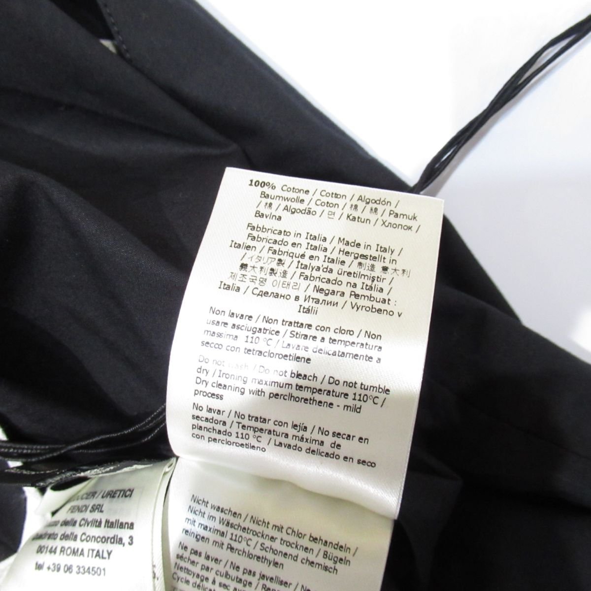 美品 2018年製 完売モデル 定価約23万 FENDI フェンディ 半袖 フレアスリーブ リボン フレア ドレス ワンピース 40 黒 ブラック_画像8
