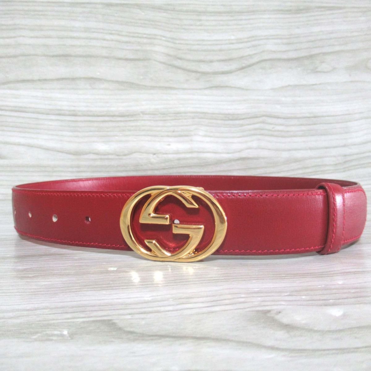美品 ヴィンテージ GUCCI グッチ インターロッキングGバックル ギボシ