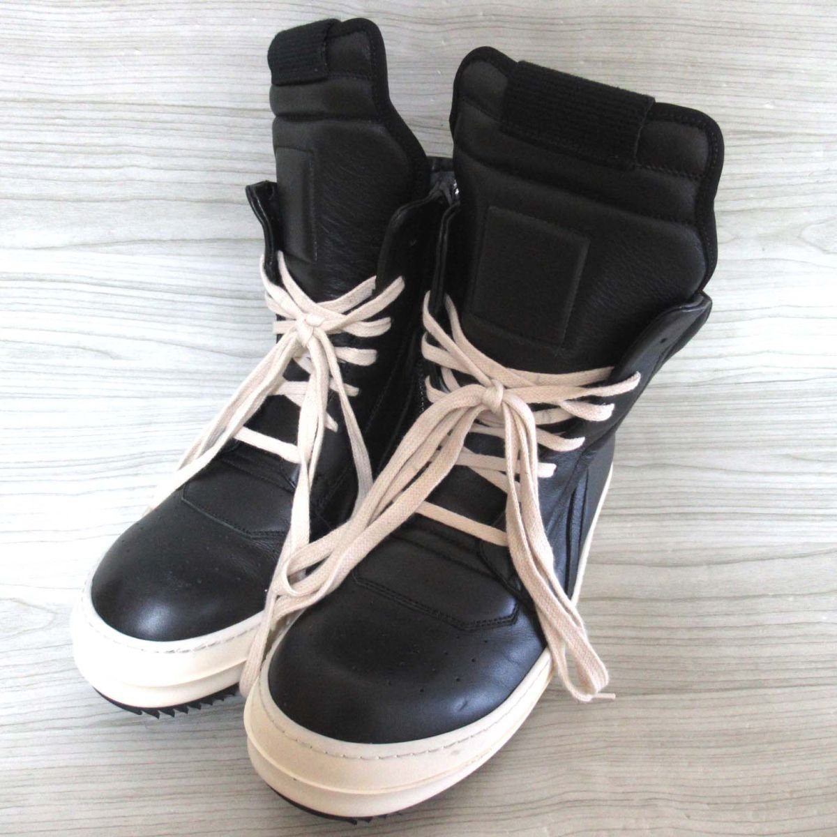 高品質 美品 Rick Owens リックオウエンス ダブルジップレザーブーツ41