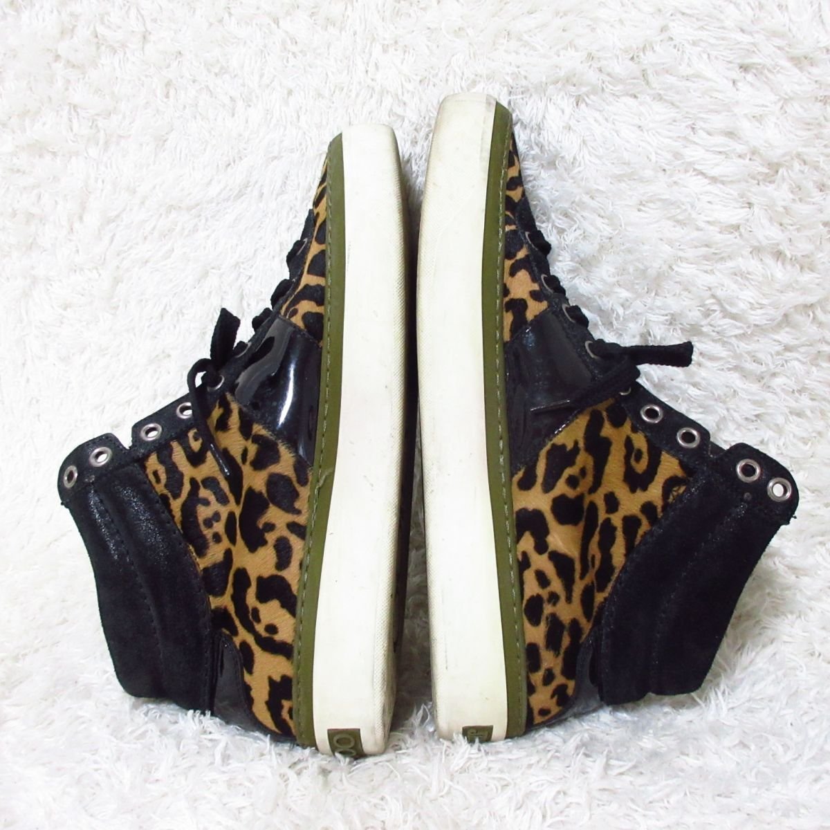JIMMY CHOO ジミーチュウ レオパード柄 ハイカットスニーカーシューズ