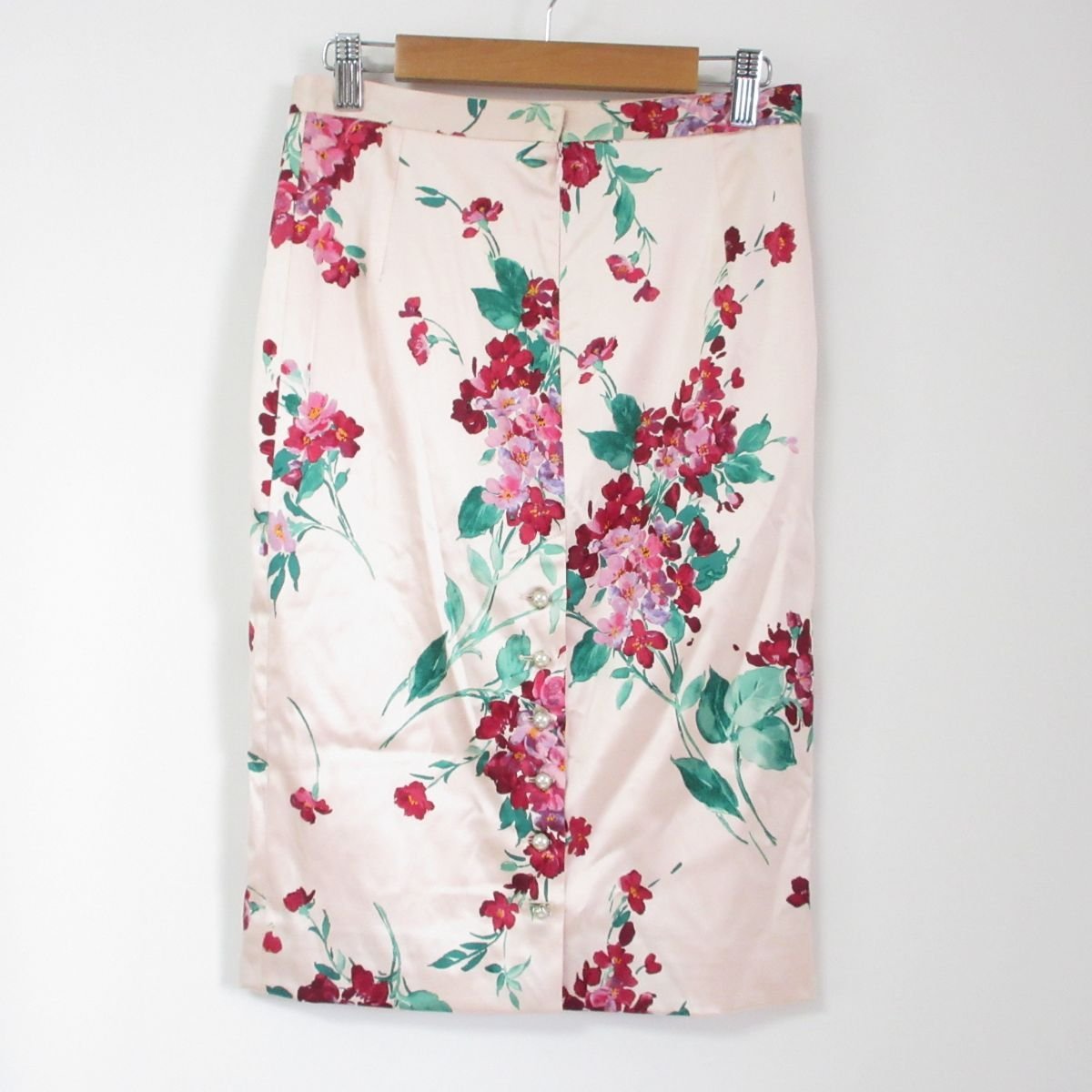 Dolce&Gabbana ドルチェ&ガッバーナ 花柄 シルクブレンド 膝丈 パール