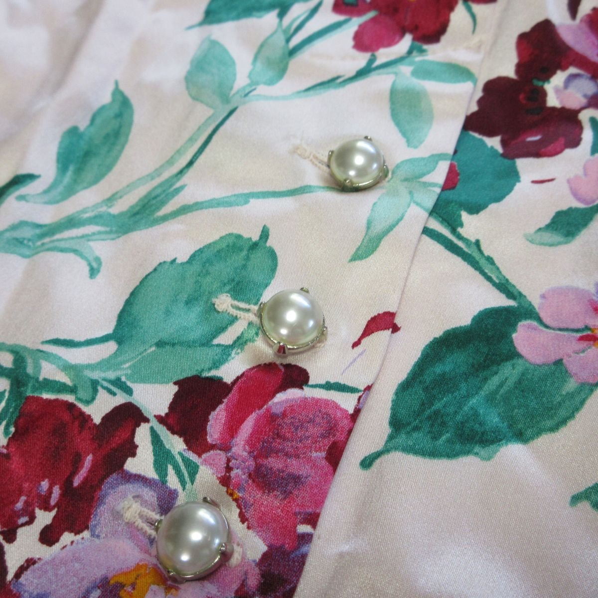 Dolce&Gabbana ドルチェ&ガッバーナ 花柄 シルクブレンド 膝丈 パール