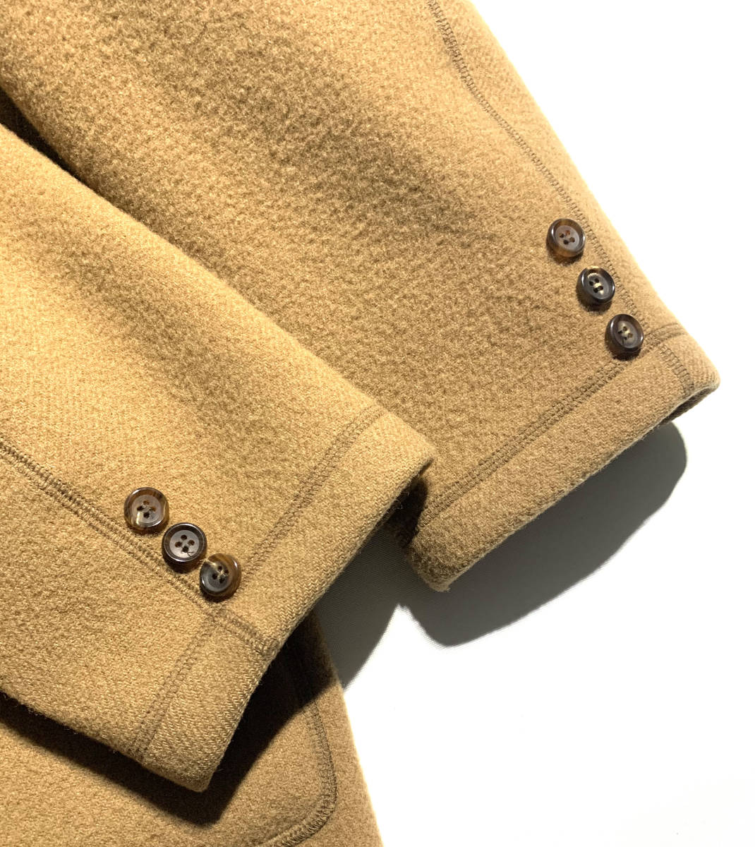 美品【定価7万】Papas パパス スタンドカラー ウールジャケット ダブル