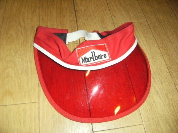  не использовался * Showa Retro *80 годы * подлинная вещь marlboro Maar BORO козырек шляпа *F1 рейсинг старый машина McLAREN Marlboro Ayrton Senna 
