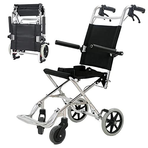 YLOVABLE 車椅子 折りたたみ 介助型 折り畳み車椅子 車椅子 軽量 簡易車椅子 介助ブレーキ付き 車いす ブラック2