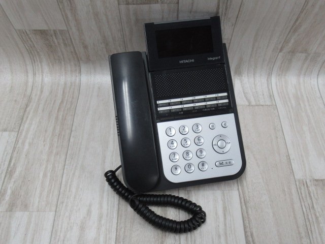 Ω XB2 9909♪ 保証有 HITACHI ET-12iF-SDB 日立 integral-F 12ボタン標準電話機(黒) 16年製 動作OK・祝10000!取引突破!!_画像1