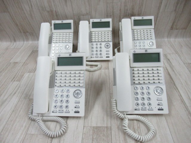ア 11836※保証有 Saxa サクサ PLATIAⅡ TD820(W) 30ボタン標準電話機 17年製 5台セット キレイめ
