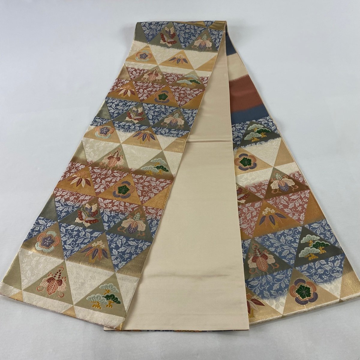 袋帯 六通 錦織 金 銀 白 馬 逸品 minnade-ganbaro.jp