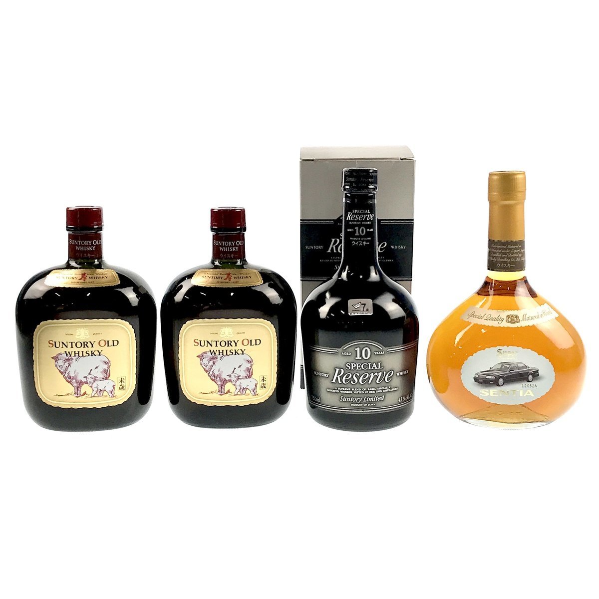 東京都内限定発送】 4本 Suntory NIKKA 国産 ウイスキー セット 【古酒
