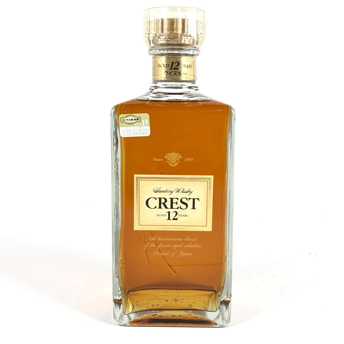 【東京都内限定発送】 サントリー SUNTORY クレスト 12年 スリムボトル 90周年 660ml 国産ウイスキー 【古酒】