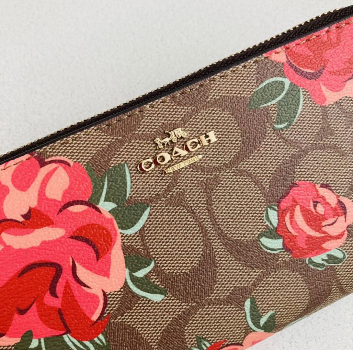 COACH 長財布　コーチ　花柄　ラウンドファスナー　シグネチャー F39189 新品未使用品