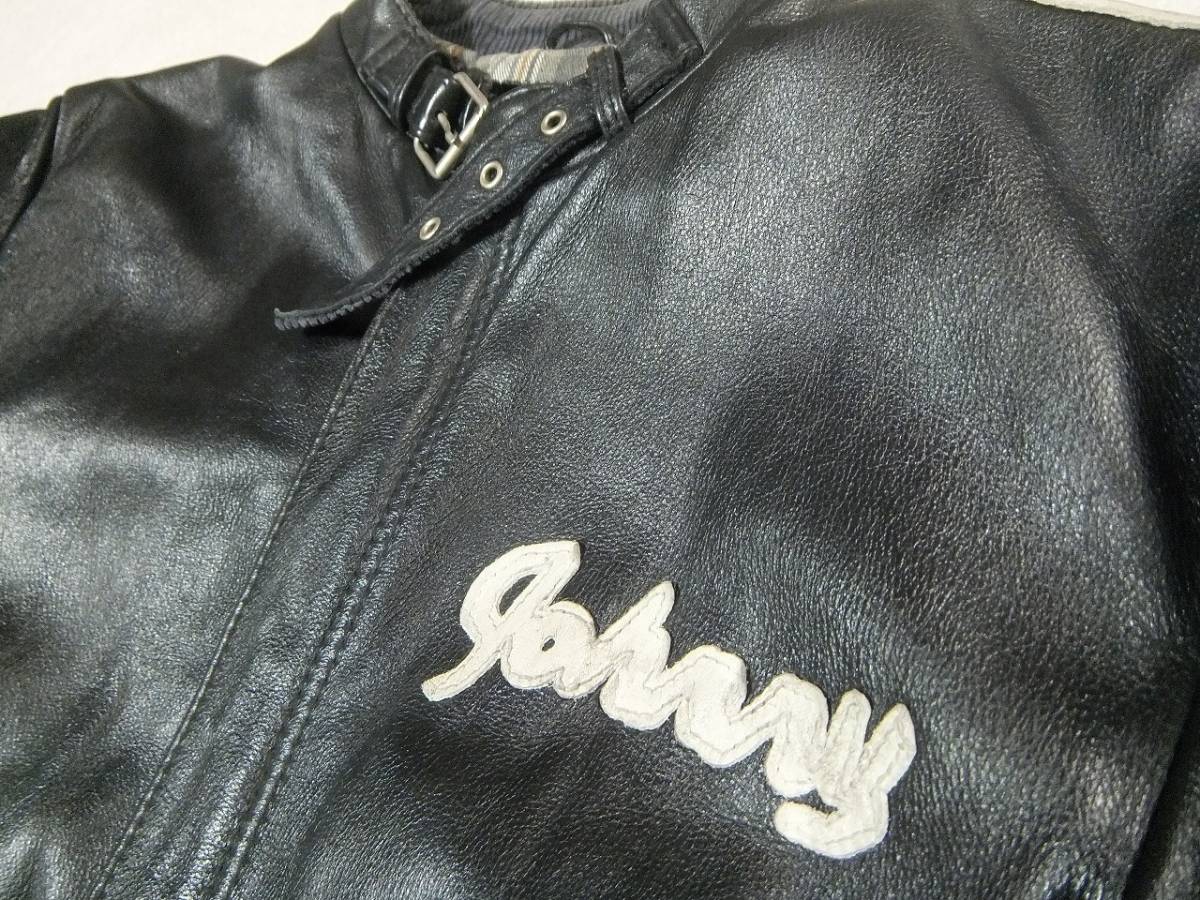 希少 廃版 初期モデル Schott Johnny Special ビンテージ加工 シングルレザーライダース レザージャケット L バイカー 長渕剛 Perfect JUNK