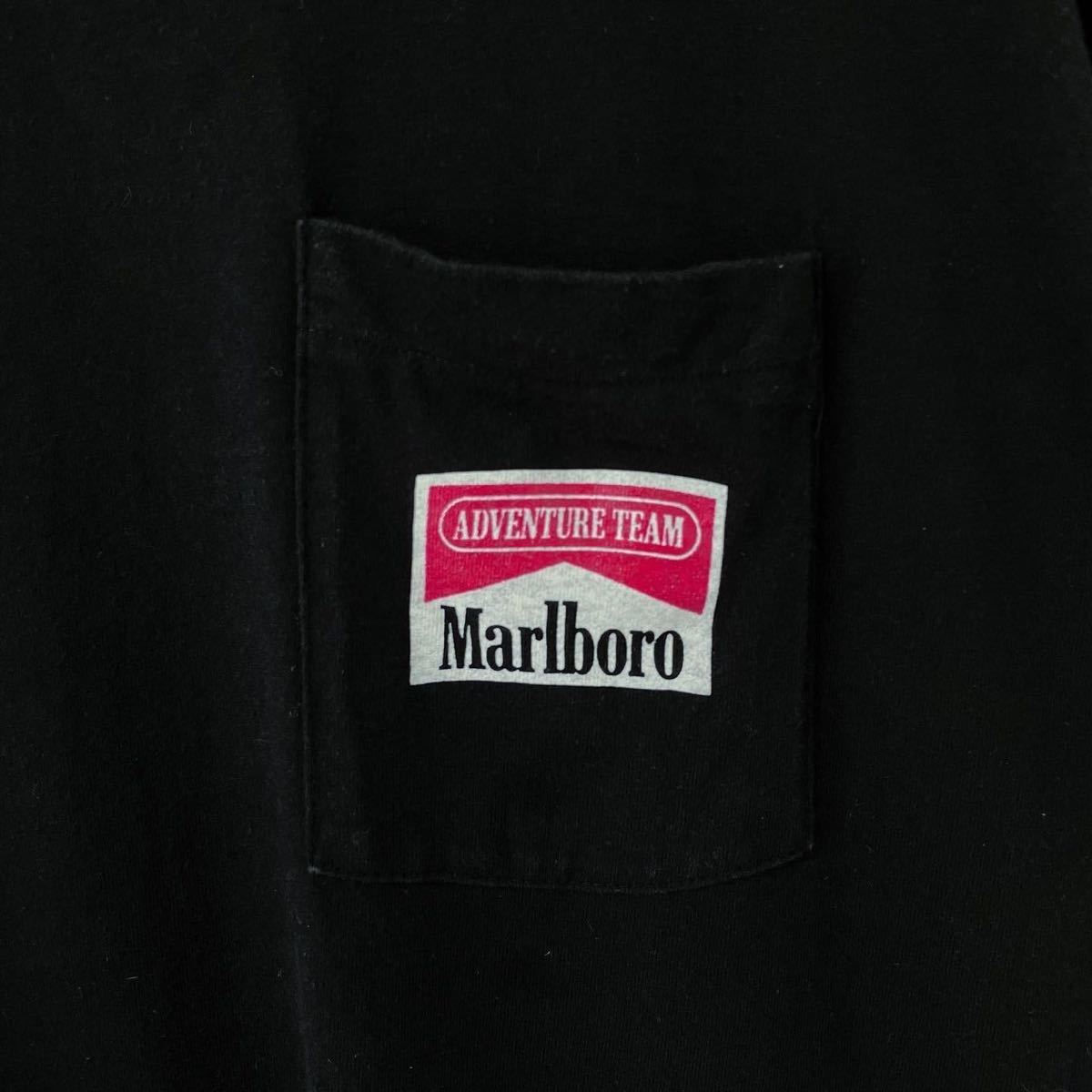 □激レア□90s USA製 MARLBORO スネークパス 煙草 企業 ポケT Tシャツ