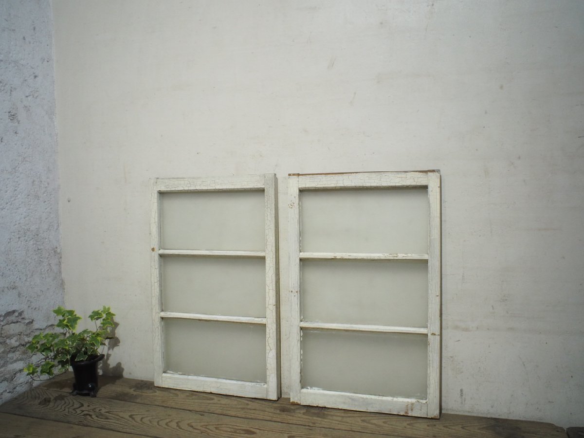 高価値】 サッシ 引き戸 ユF0358◇【H77cm×W48,5cm】×2枚