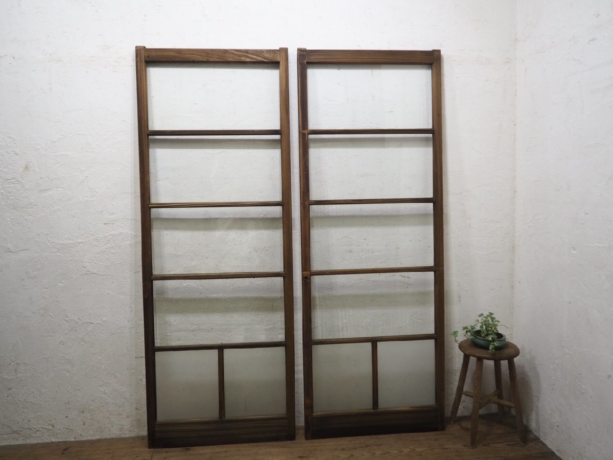 中古】 タF0578◇(3)【H180,5cm×W67,5cm】×2枚◇アンティーク