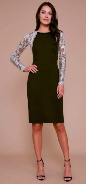TADASHI SHOJI タダシショージ BLACK & SILVER ワンピース 「L