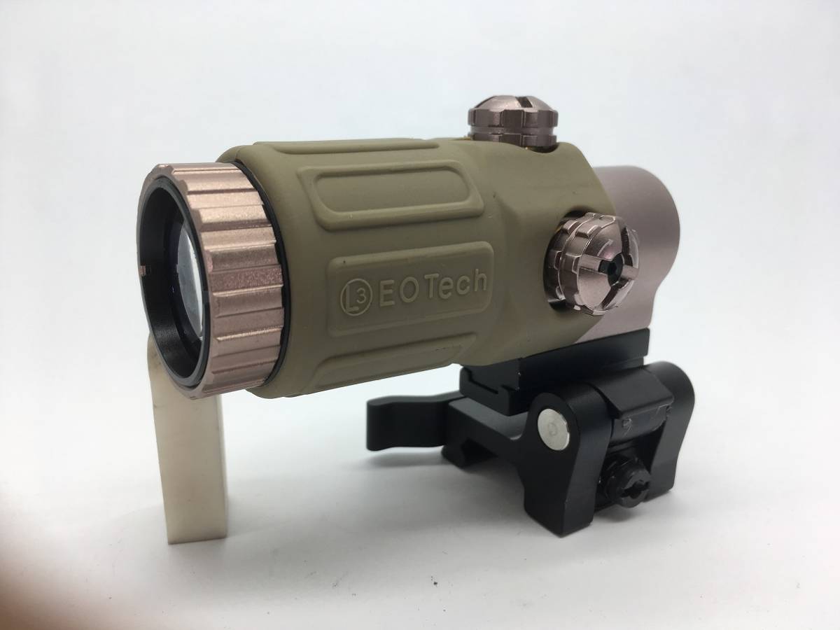 EOtech　EXPS3　G33マグニファイア　(TAN)　レプリカ　３倍ブースター　ホロサイトセット　PVCワッペン1枚付き!!_画像7