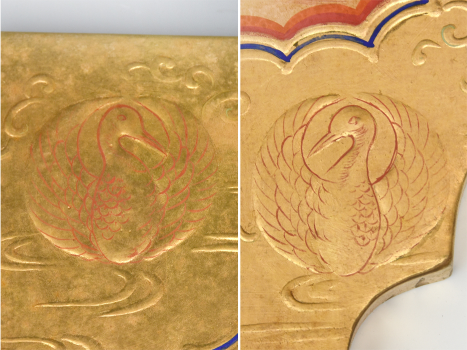 古い時代の豪華な羽子板 金箔胡粉盛り上げ 唐子図 御所人形 木 古い時代の豪華な羽子板 金箔胡粉盛り上げ 唐子図 御所人形 木