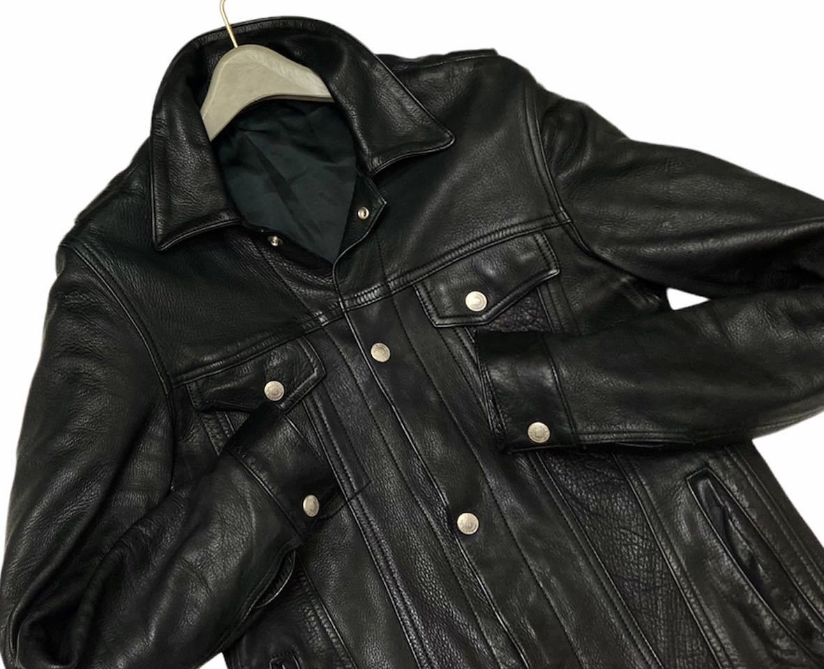 美品 定価15万円 DELAY by Win&Sons ウィン&サンズ 鹿革 ハンドメイド 最高級 ディアスキン トラッカージャケット 黒/2(M) 日本製 美品 定価15万円 DELAY by Win&Sons ウィン&サンズ 鹿革 ハンドメイド 最高級 ディアスキン トラッカージャケット 黒/2(M) 日本製