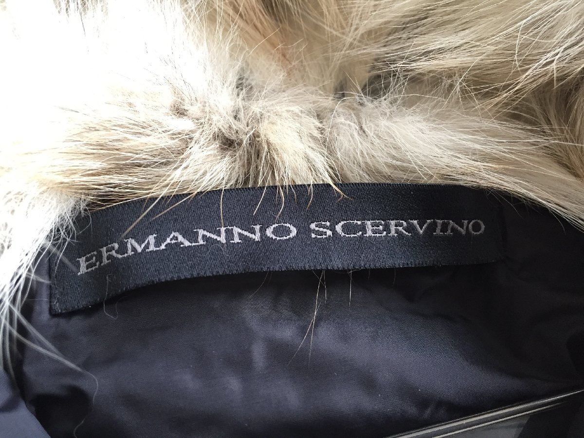 即決 極美品 エルマノシェルビーノ ERMANNO SCERVINO 最高峰 ファー付