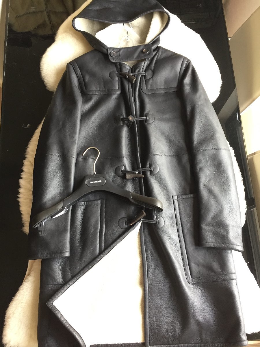 即決 ハンガー付 JIL SANDER ジルサンダー 最高峰 表革 ダッフル