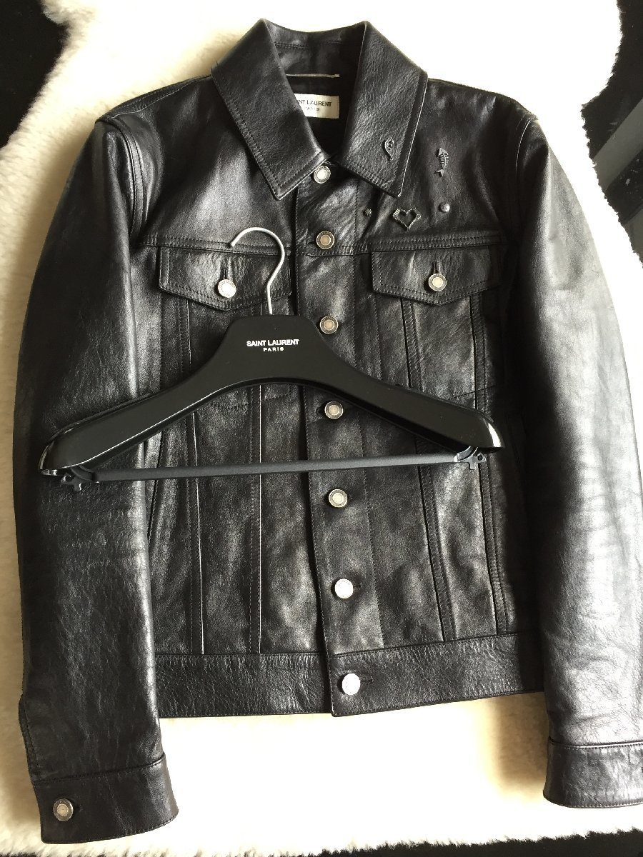 お待たせ! 即決 SAINT LAURENT PARIS サンローラン パリ 最高峰 レザー