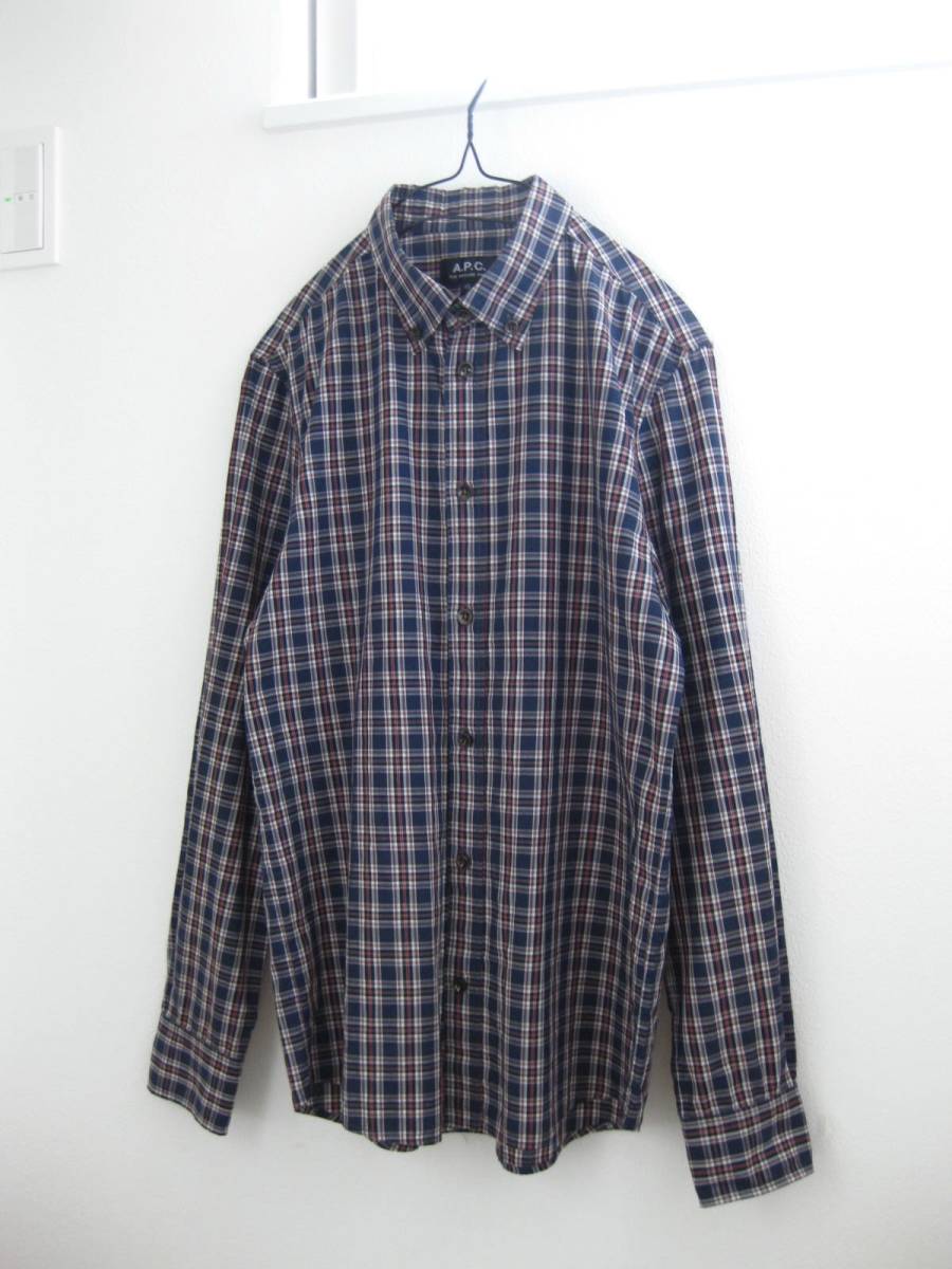ヤフオク! - ☆A.P.C.アーペーセー☆長袖シャツ☆XS☆コットン☆紺...