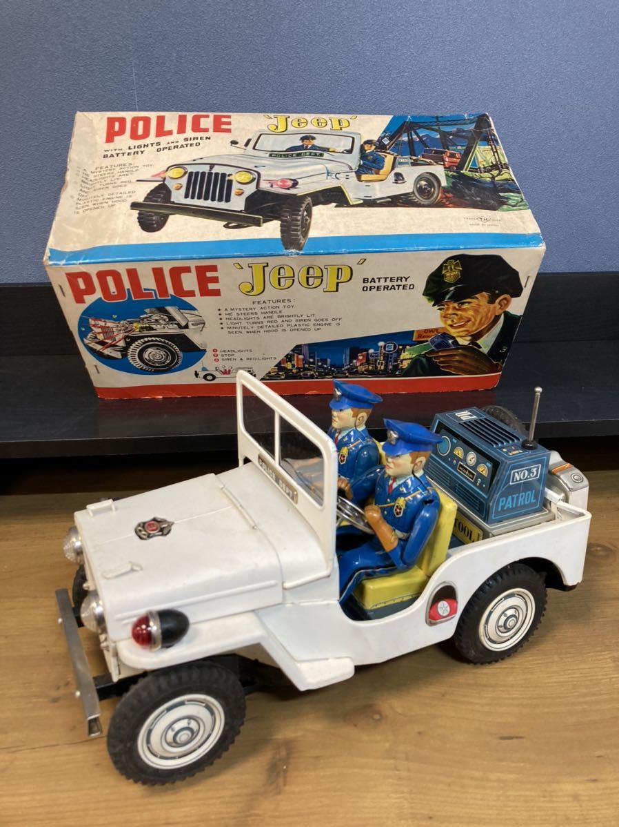 24時間限定 ブリキ 野村トーイ Police Jeep ポリス パトロール