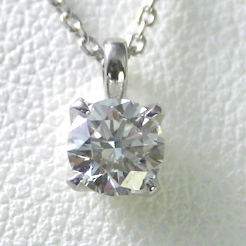 ダイヤモンド ネックレス プラチナ 一粒 0.6ct 鑑定書付 0.60ctup Fカラー VSクラス 3EXカット H&C CGL_画像1