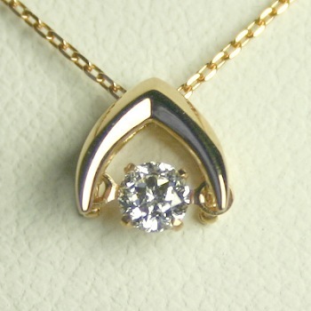 ダンシングストーン ダイヤモンド ネックレス 0.2ct 鑑定書付 0.222ct ...