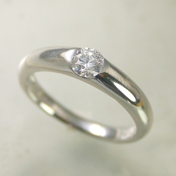 婚約指輪 安い プラチナ ダイヤモンド リング 0.2カラット 鑑定書付 0.222ct Fカラー SI1クラス VGカット CGL_画像1