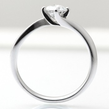 婚約指輪 シンプル 安い エンゲージリング ダイヤモンド 0.3カラット プラチナ 鑑定書付 0.334ct Hカラー SI2クラス 3EXカット H&C CGL_画像2