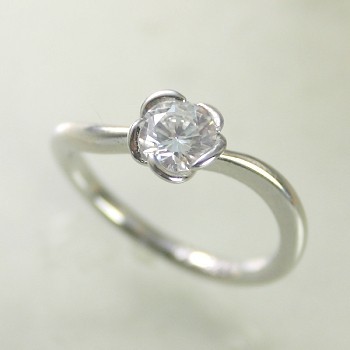 婚約指輪 安い プラチナ ダイヤモンド リング 0.2カラット 鑑定書付 0.254ct Dカラー SI1クラス 3EXカット H&C CGL_画像1