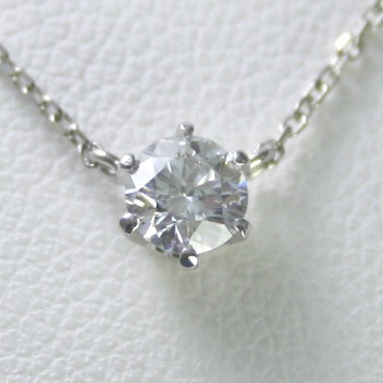 ダイヤモンド ネックレス プラチナ 一粒 0.5ct 鑑定書付 0.543ct D