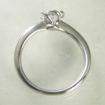 婚約指輪 プラチナ ダイヤモンド リング 0.3カラット 鑑定書付 0.345ct Dカラー FLクラス 3EXカット H&C CGL_画像2