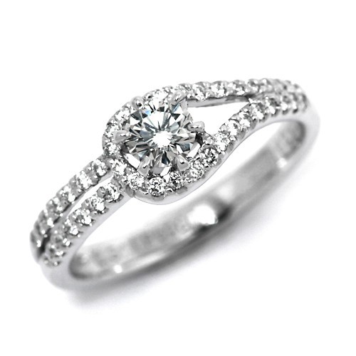 婚約指輪 安い プラチナ ダイヤモンド リング 0.2カラット 鑑定書付 0.257ct Dカラー SI1クラス 3EXカット H&C CGL_画像1