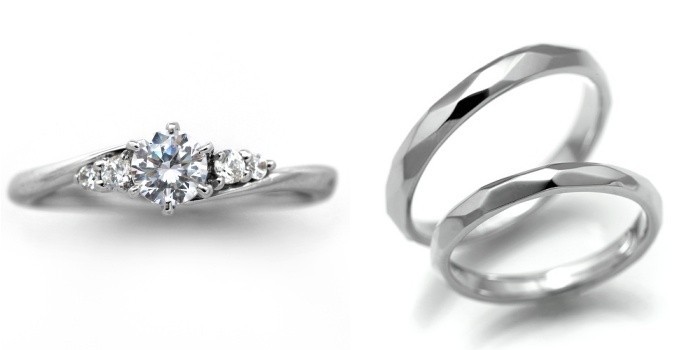 婚約指輪 安い 結婚指輪 セットリングダイヤモンド プラチナ 0.3カラット 鑑定書付 0.366ct Eカラー VS1クラス 3EXカット H&C CGL_画像1