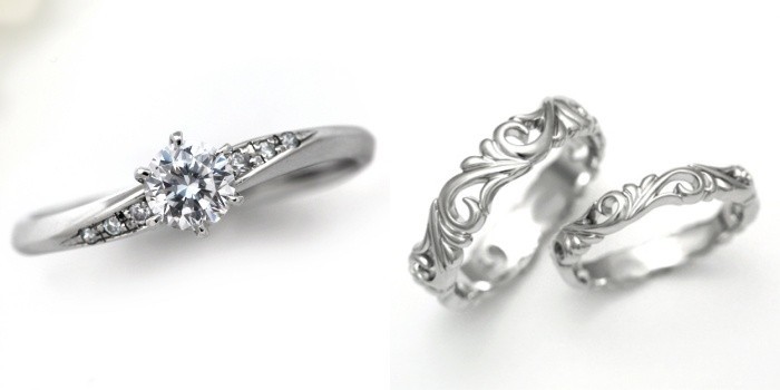 婚約指輪 安い 結婚指輪 セットリング ダイヤモンド プラチナ 0.4カラット 鑑定書付 0.413ct Fカラー VVS2クラス 3EXカット H&C CGL_画像1