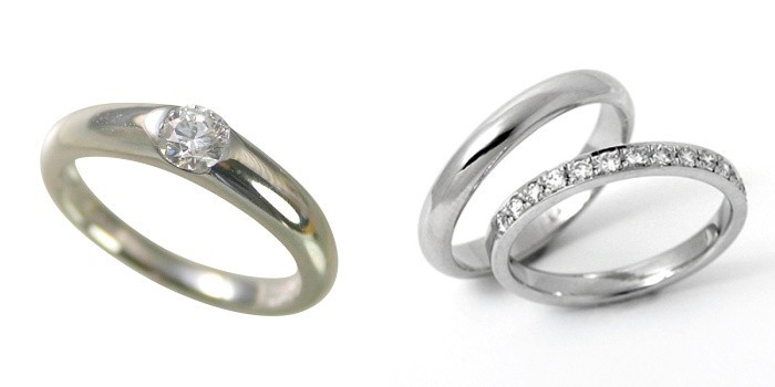 再入荷】 ダイヤモンド セットリング 結婚指輪 安い 婚約指輪 プラチナ