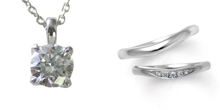特価商品 ダイヤモンド ネックレス 婚約 結婚指輪 3セット 安い