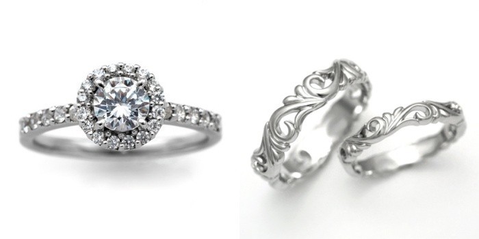 婚約指輪 安い 結婚指輪 セットリングダイヤモンド プラチナ 0.3