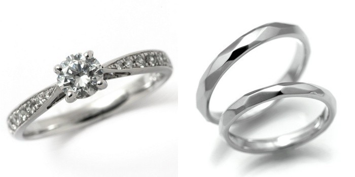 婚約指輪 安い 結婚指輪 セットリング ダイヤモンド プラチナ 0.2カラット 鑑定書付 0.253ct Fカラー VS1クラス 3EXカット H&C CGL_画像1